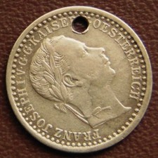 Austria.  5 Kreuzer 1858 A, Stamp Rotation