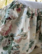 Robert Allen Chintz Plimpton Terrace Custom Made  Bedskirt ~ Twin ~ England