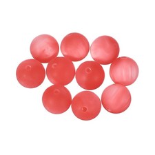 10 Pcs Acrylic Round Beads, 16mm Loose Beads for Jewelry Making, Red