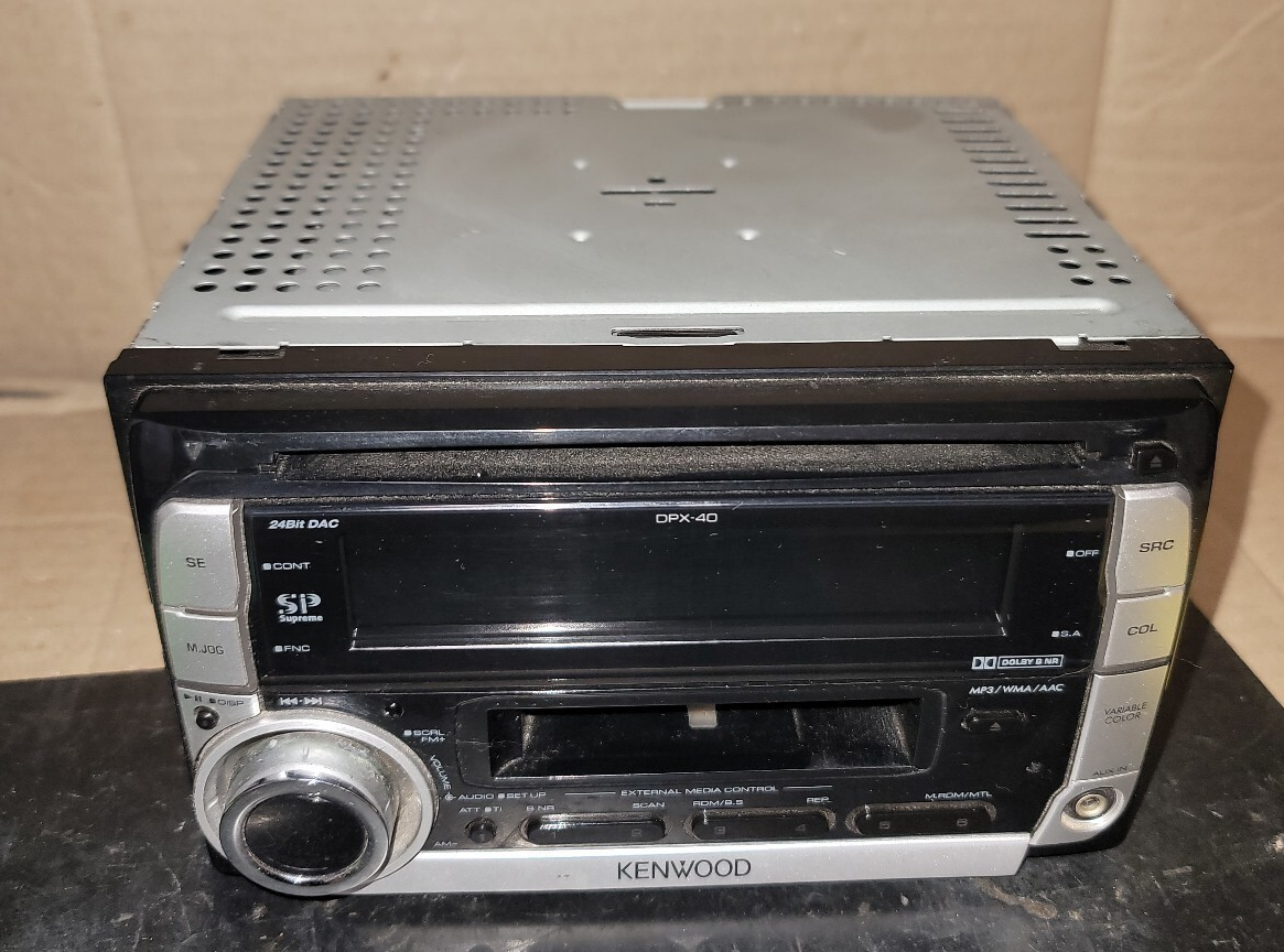 164 動作良好 CD カセットデッキ KENWOOD DPX-40 KENWOOD DPX-40 Car Audio 2DIN type CD / Cassette Receiver Player