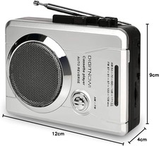 Portable Cassette Player Recorder Vintage AM FM Radio Walkman Stereo Speaker Mic