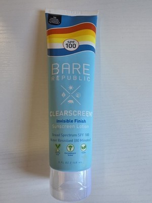 Bare Republic Clearscreen Sunscreen Cream Rare SPF 100 6fl oz  Exp 5/23