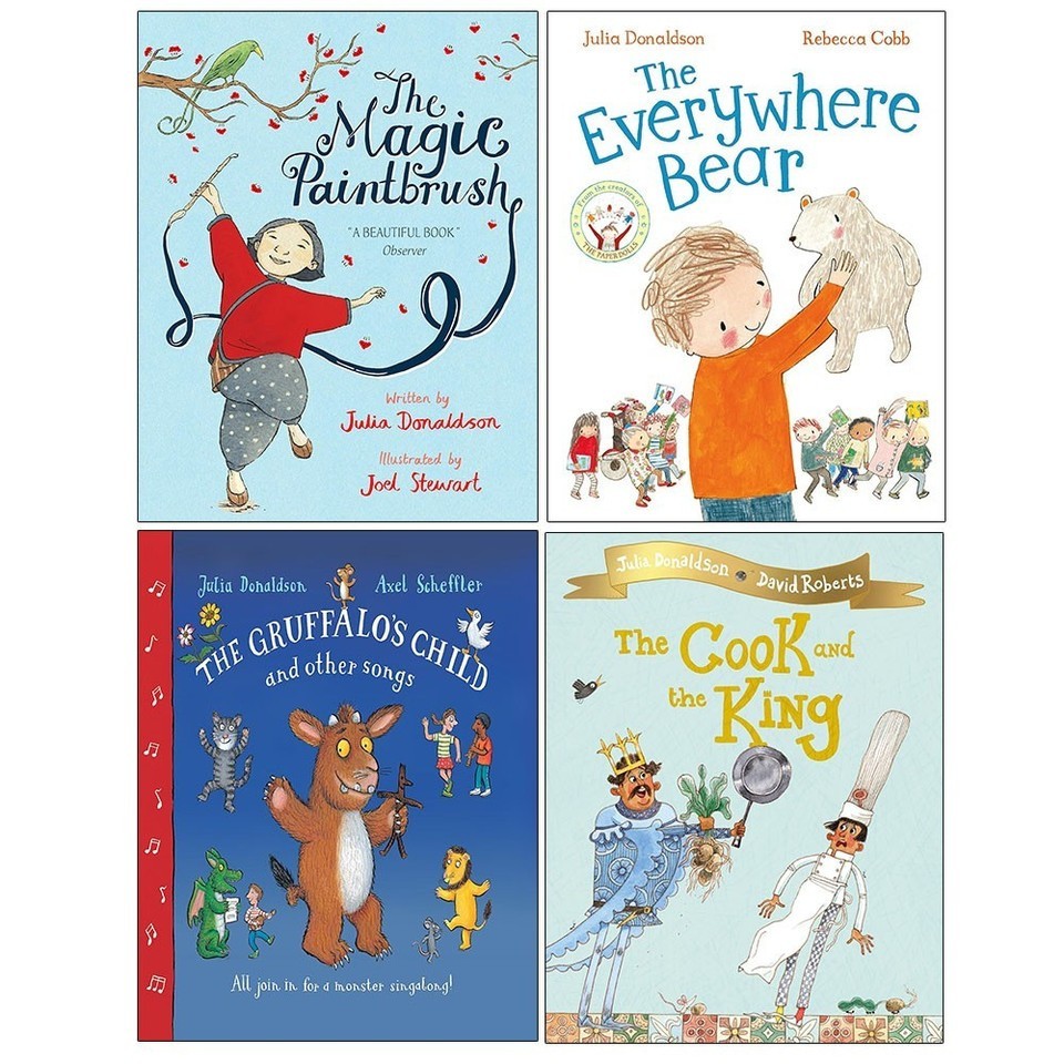 Julia Donaldson Collection 4 Books Set The Magic Paintbrush, Cook and the King