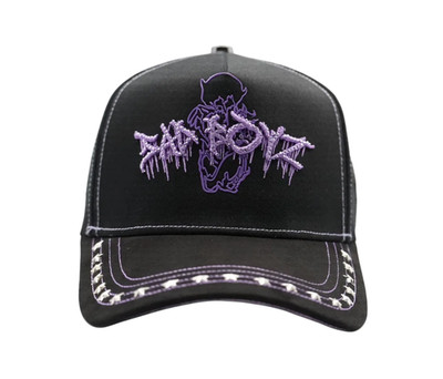 BIGG BOSS KIDS SADBOYZ BLACK PURPLE SNAPBACK HAT BBKSADBOYZ BKPUR