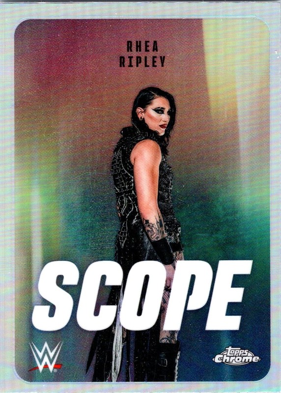 Rhea Ripley 2026 Topps Chrome WWE #SCO-3 Scope Refractor Trading Card