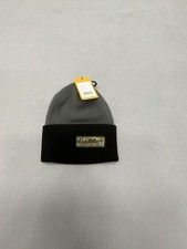 Carhartt Knit Beanie Hat Gray Winter Watch Cap Script Logo Patch NWT