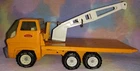 Vintage Orange Tonka Boom Crane Flatbed Truck XR-101 Wheels No Hook String