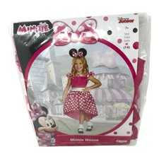 Minnie Mouse Child Costume Disney Medium 7-8 Disguise Pink Dress Queen Age 7