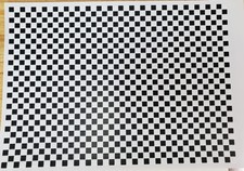 Dollhouse Tile Black White Squares Vinyl Flooring Embossed Floor 1:12 Scale