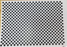 Dollhouse Tile Black & White Squares Vinyl Flooring Embossed Floor 1:12 Scale