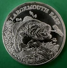 American Wildlife Largemouth Bass  1 oz 0.999 Fine Silver Round w/ Capsule BU