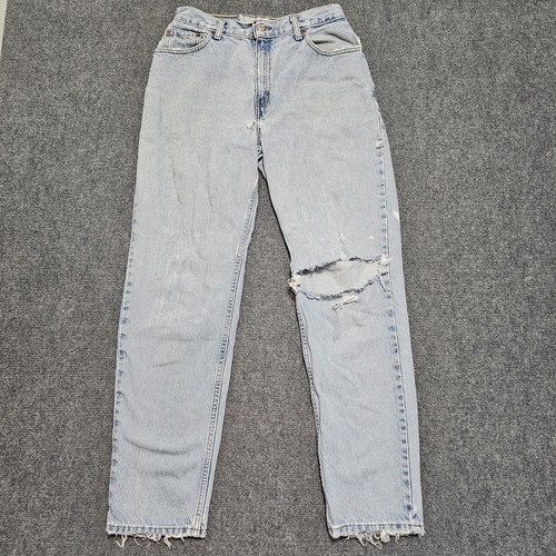VTG Levis 550 Womens Relaxed Fit Tapered Leg High Rise Mom Jeans 10 Thrashed - Picture 2 of 18