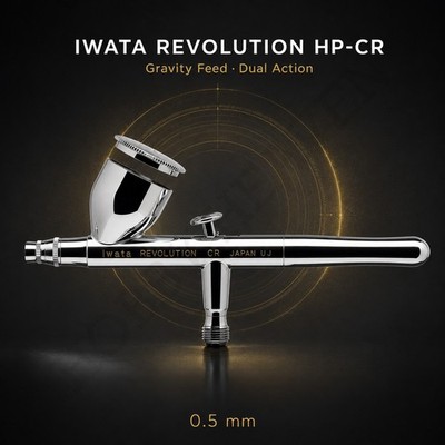 Iwata Revolution HP-CR Airbrush 0.5mm Gravity Feed Dual Action R4500