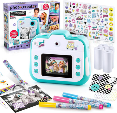 Canal Toys - Photo Creator - 3-In-1-Sofortbildkamera in Türkis - + 2 Modi: Selfi