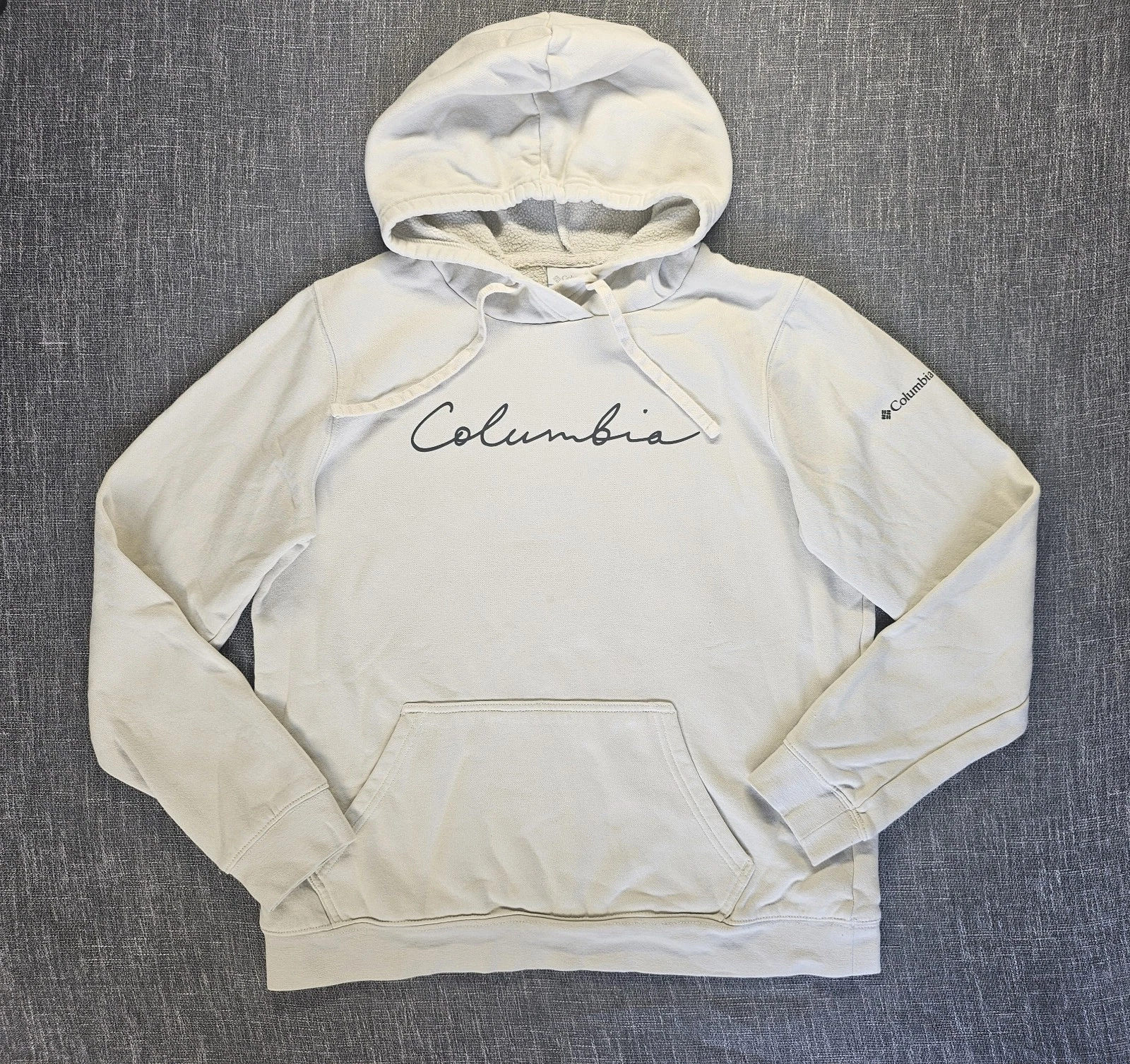 Columbia Hoodie Ivory Women's Size Medium Sweater Long Sleeve