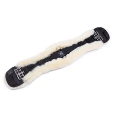 Christ Lammfelle Anatomic Sheepskin Dressage Girth - Black/Natural - 70cm/28"