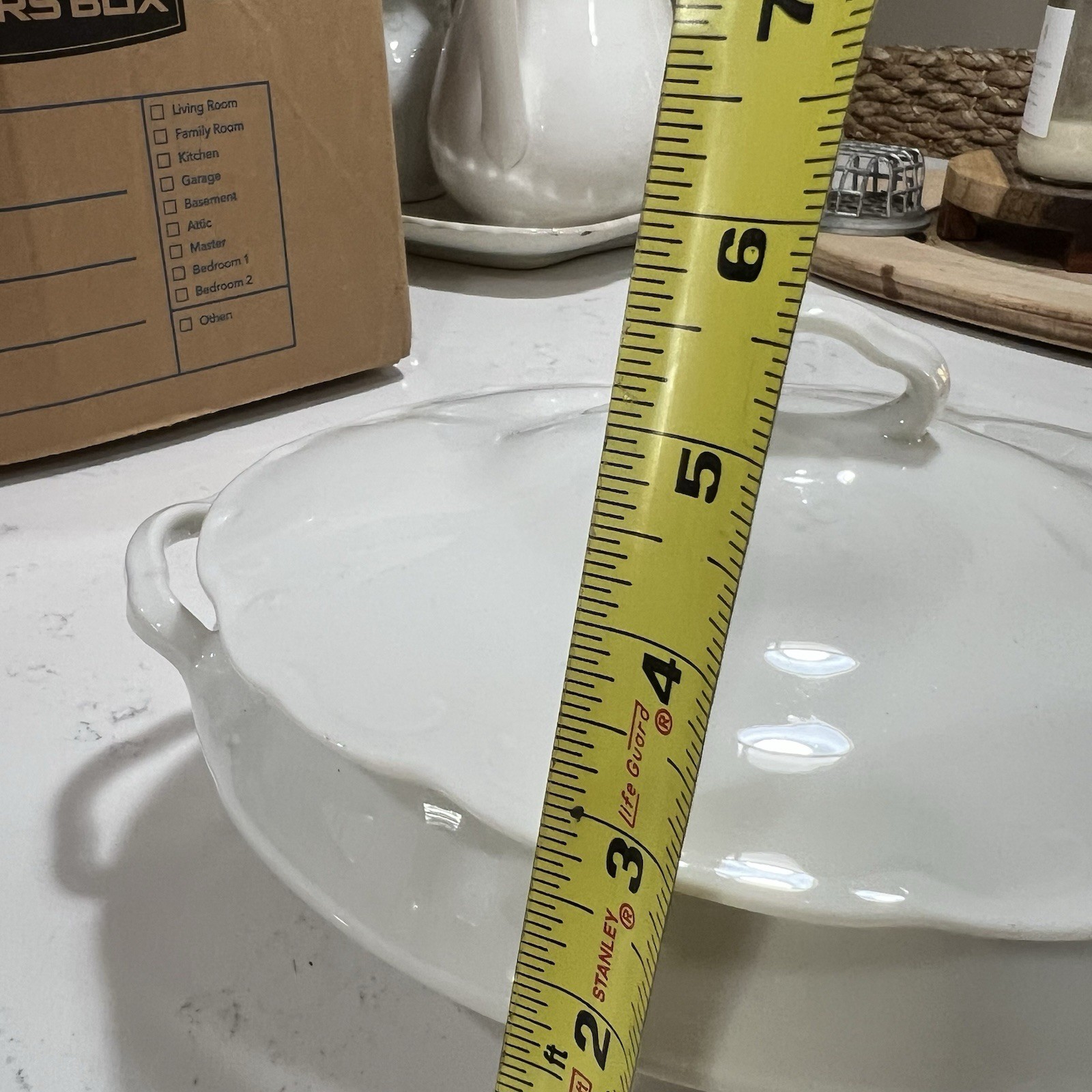 Vintage Covered Dish Tureen Soup Serving Bowl O. P. Co. Syracuse White Lid China