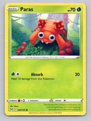 Paras 004/196 Lost Origin Common Pokemon Card