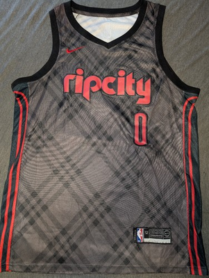 #ad Damian Lillard Portland Trailblazers Rip City Swingman Jersey Black XL $25.33