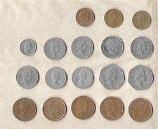 Lot of 18 Coins of The Great Britain United Kingdom 1955-2008 VG