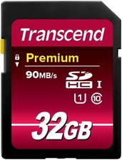 Transcend 32GB SDHC Class 10 UHS-1 Flash Memo...