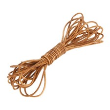 5.5 Yard 2mm Round Leather Cord Lacing String for DIY Crafts, Natural Color