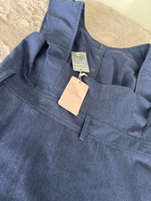 Vestido azul de tirantes con volantes Talla 4...