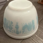 EXC Vintage Pyrex Amish Butterprint Turquoise #401 Round Mixing Bowl 1.5 Pint