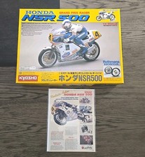 RARE VTG 1987 KYOSHO NSR 500 RC Motorcycle 1:8 Rothmans Honda w/ OG Magazine Ad