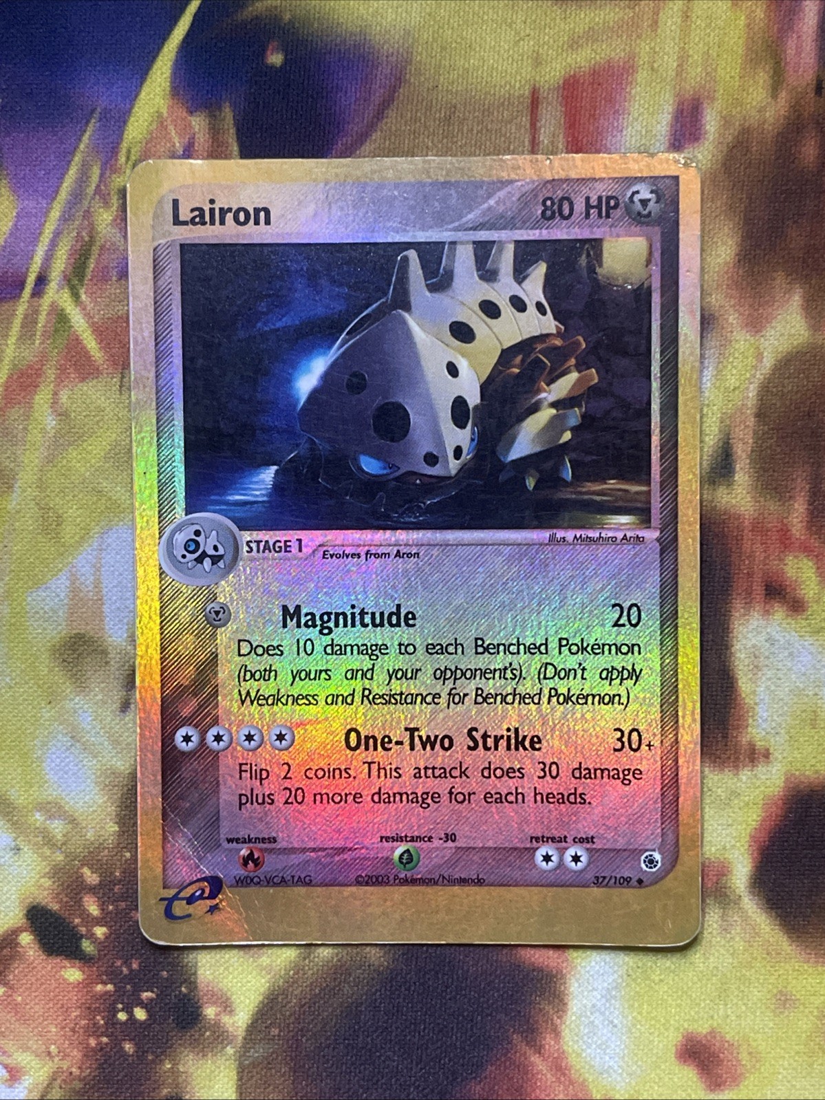 Pokemon TCG Lairon 37/109 Ruby and Sapphire Reverse Holo