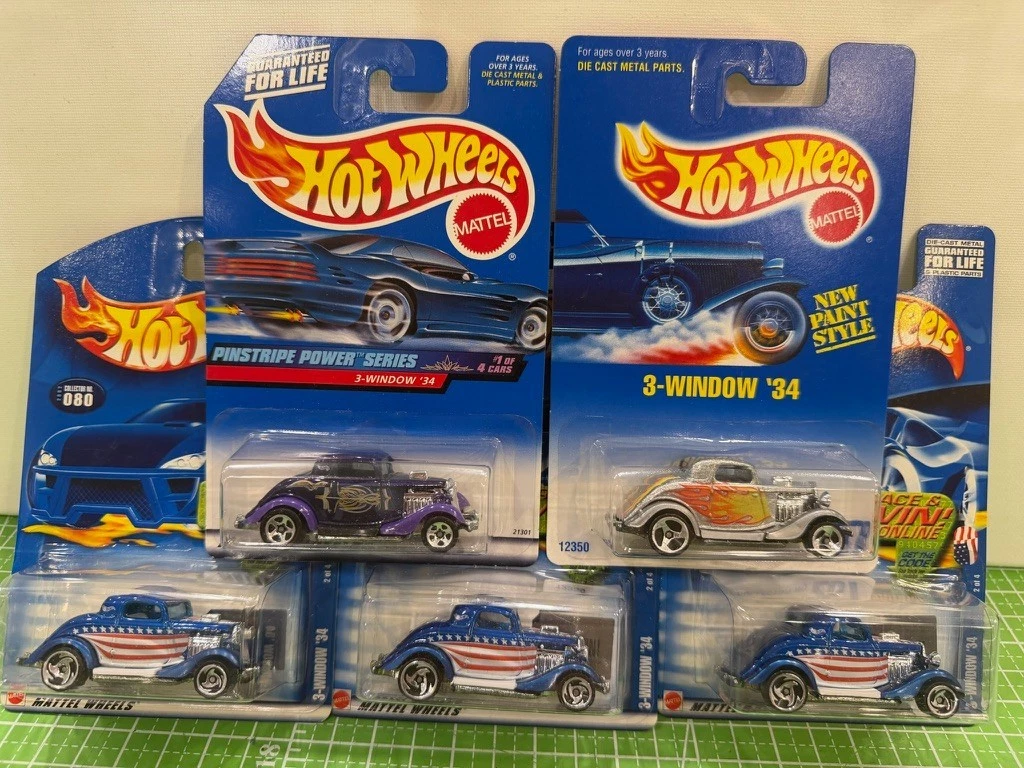 Hot Wheels Ford 1934 Vehicle Year Vintage Manufacture Diecast Cars