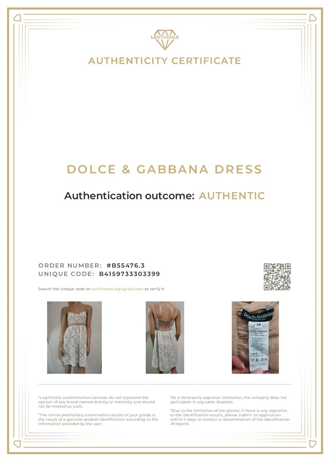 🆓US🛃 Vestido vintage Dolce&Gabbana blanco encaje beige forro IT 38 Foto 2 de 4