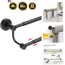 Stainless Steel Bathroom Towel Bar Adjustable 16-26 Inches Wall Mount Rack