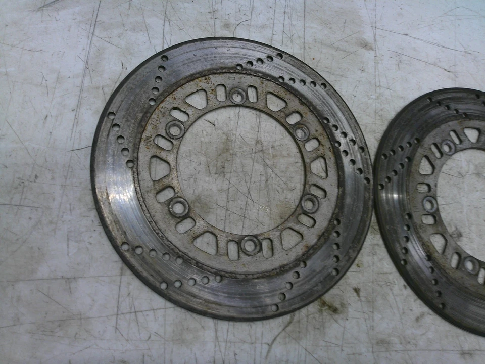 Rotores de disco de freno delantero izquierdo derecho Kawasaki Ninja 900 GPZ900R ZX900A 1984-1986 Foto 3 de 4