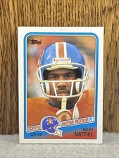 (A106) Vtg 1988 Topps NFL Denver Broncos Super Rookie Ricky Nattiel Card. #27.. rookie card picture
