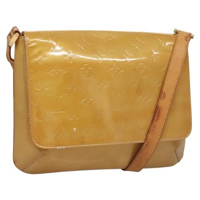 LOUIS VUITTON Monogram Vernis Thompson Street Bag Beige M91301 LV Auth ti2814