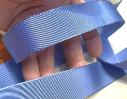 vintage rayon grosgrain trim ribbon 1" periwinkle 1yd made in USA - Picture 4 of 4