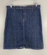 GAP Jean Skirt Pencil Straight Dark Wash Denim Slit Work Casual Women's 12