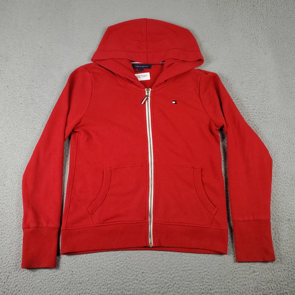 Tommy hilfiger red sales zip up hoodie