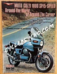 Moto Guzzi Motorcycle Vintage Magazine Ad