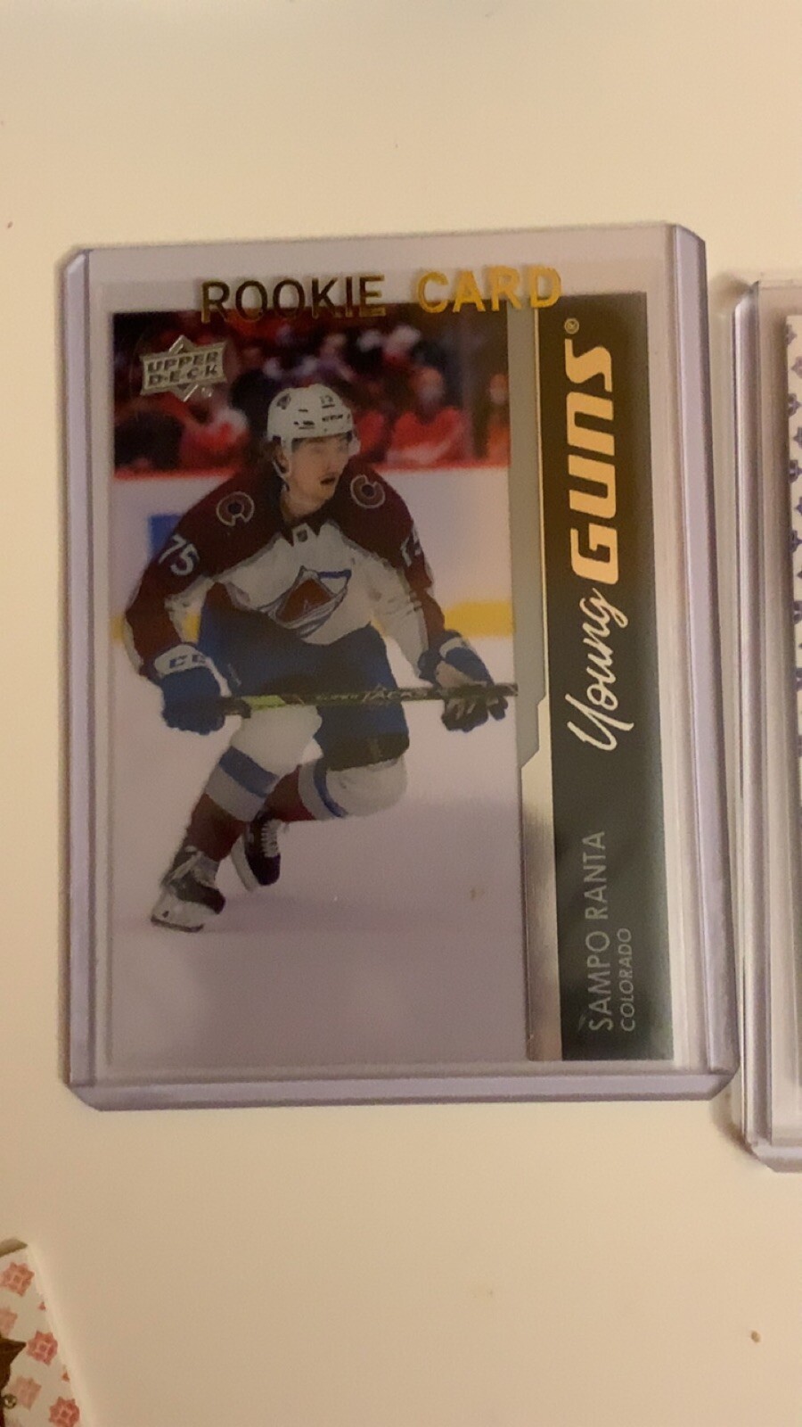 2021-22 Upper Deck Young Guns Clear Cut #457 Sampo Ranta - Colorado Avalanche RC