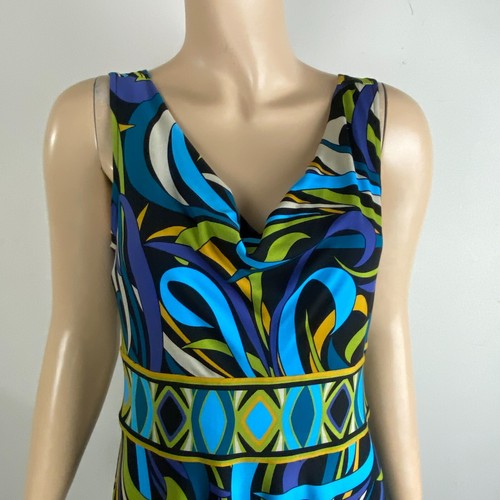 Maggy London Bold Beautifully Colored Sleeveless A-Line Women's Size 10 Dress - Picture 3 of 5