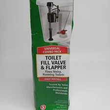 Toilet Fill Valve And Flapper - Fluidmaster Replacement Universal Toilet Valve