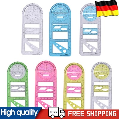 Multifunctional Geometric Ruler Circle Drawing Ruler Plastic for School Office
