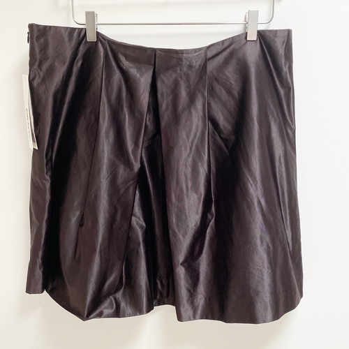 DKNYC Chocolate Matte Satin Skirt with Pockets! Size 14 New with Tags - Picture 4 of 5
