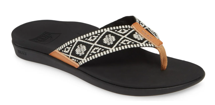 Reef Ortho Bounce Woven Black/White Sandal Flip Flop Women's sizes  5-11/NEW!!! | eBay