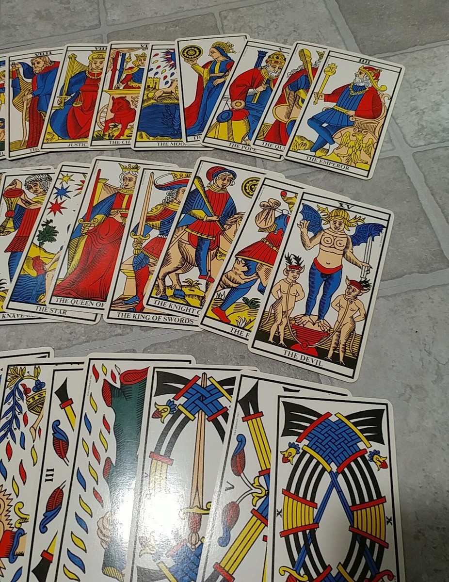 Vintage 1963 Tarot of Marseilles Cards B.P. Grimaud Not