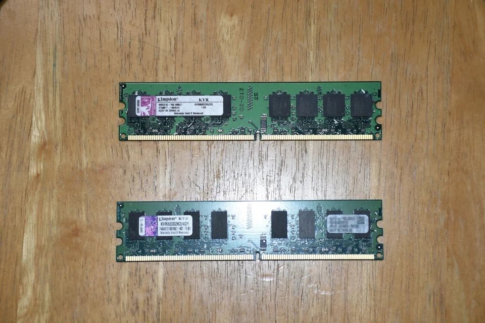 Kingston PC2-6400 4GB 2X2GB DDR2 SDRAM DDR2 PC2-6400 Double side memories - Image 2 of 2