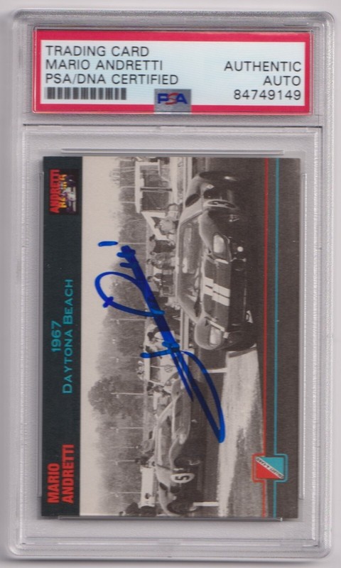MARIO ANDRETTI 1992 Andretti Racing #16 Signed AUTO Card PSA DNA Certified F1