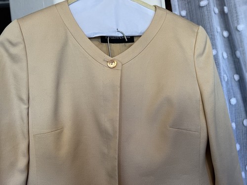 Vintage Louis Feraud Jacket Blazer Skirt Outfit Set/ Suit Shoulder Pads Sz. 14 - Picture 10 of 17